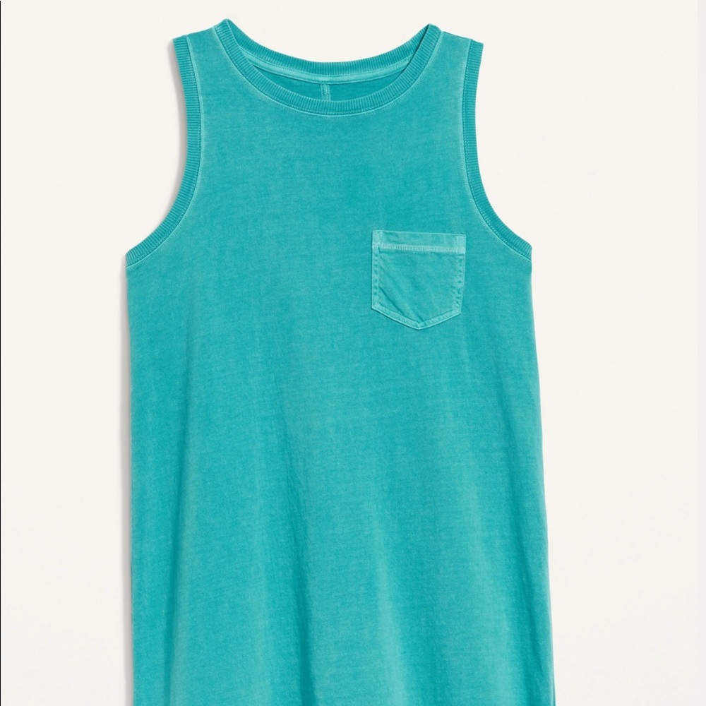 SOLD Specially Dyed Sleeveless Mini T-Shirt Shift Dress - Picture 4 of 7